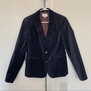 Uniqlo IDLF Navy Blue Velvet Blazer